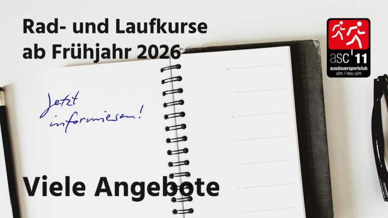 Vielfältiges Angebot an ASC-Rad- und ‑Laufkursen ab Frühjahr 2026