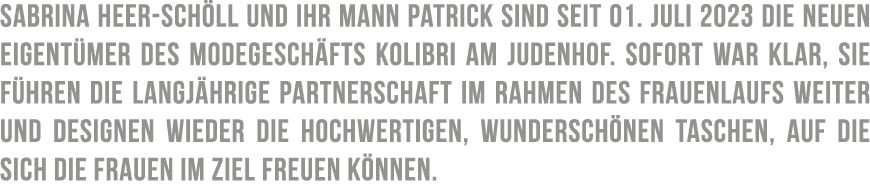 Sabrina Heer Sch ll und ihr Mann Patrick sind seit 01. Juli 2023 die neuen Eigent mer des Modegesch fts Kolibri am Ju...