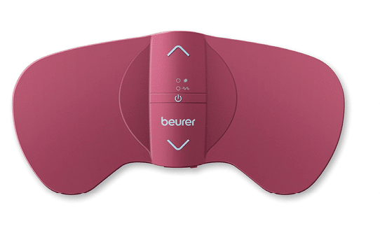 A pink device with a button on it. Beschreibung von KI generiert