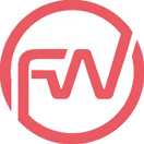 A red circle with the letters FW inside. Beschreibung von KI generiert