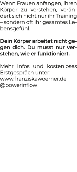 Wenn Frauen anfangen, ihren K rper zu verstehen, ver ndert sich nicht nur ihr Training – sondern oft ihr gesamtes Leb...