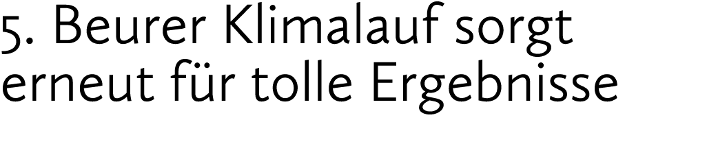 5. Beurer Klimalauf sorgt erneut f r tolle Ergebnisse