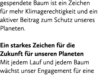 gespendete Baum ist ein Zeichen f r mehr Klimagerechtigkeit und ein aktiver Beitrag zum Schutz unseres Planeten. Ein ...