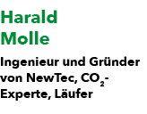 Harald Molle Ingenieur und Gr nder von NewTec, CO2 Experte, L ufer