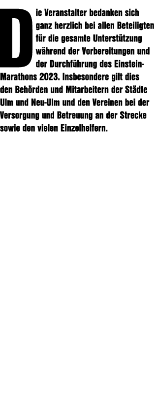 Die Veranstalter bedanken sich ganz herzlich bei allen Beteiligten f r die gesamte Unterst tzung w hrend der Vorberei...