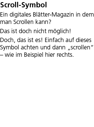 Scroll Symbol Ein digitales Bl tter Magazin in dem man Scrollen kann? Das ist doch nicht m glich! Doch, das ist es! E...