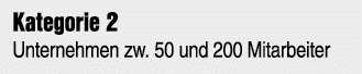 Kategorie 2 Unternehmen zw. 50 und 200 Mitarbeiter