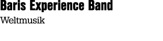 Baris Experience Band Weltmusik