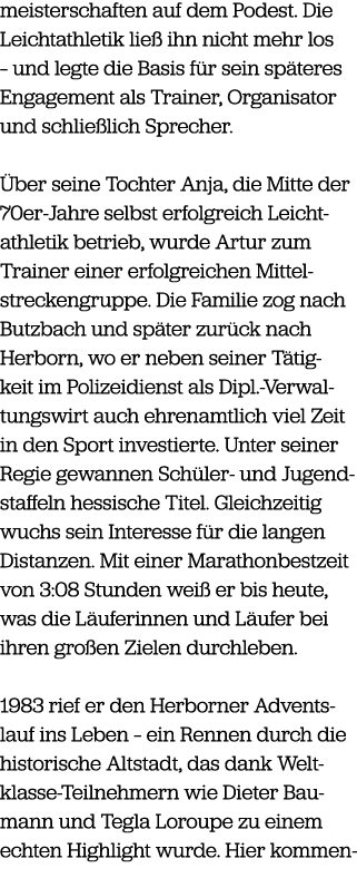 meisterschaften auf dem Podest. Die Leichtathletik lie ihn nicht mehr los – und legte die Basis f r sein sp teres En...