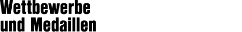 Wettbewerbe und Medaillen 
