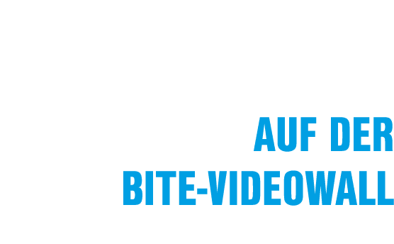  ber 500 Clips auf der Bite Videowall 