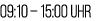 09:10 – 15:00 Uhr