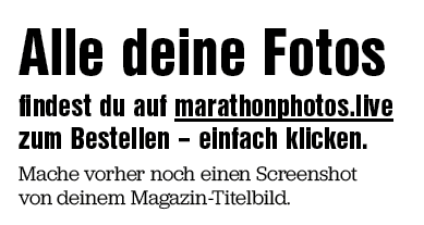 Alle deine Fotos findest du auf marathonphotos.live zum Bestellen – einfach klicken. Mache vorher noch einen Screensh...