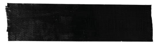 A horizontal black brushstroke with uneven edges on a white background. Beschreibung von KI generiert