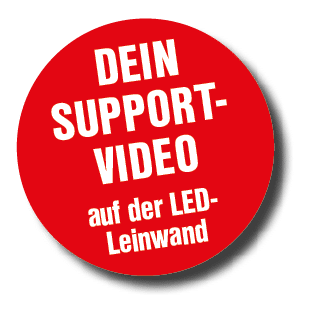  Dein Support Video auf der LED Leinwand