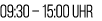 09:30 – 15:00 Uhr