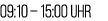 09:10 – 15:00 Uhr