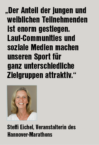 „Der Anteil der jungen und weiblichen Teilnehmenden ist enorm gestiegen. Lauf Communities und soziale Medien machen u...