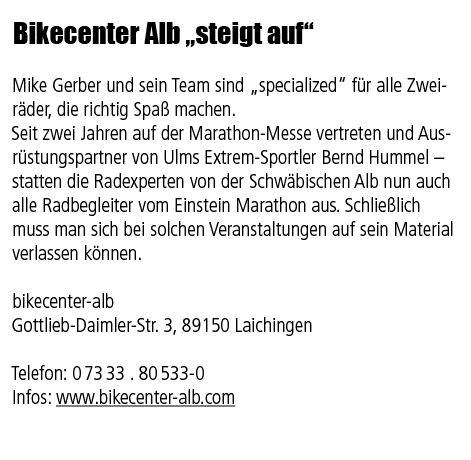 Bikecenter Alb „steigt auf“ Mike Gerber und sein Team sind „specialized“ f r alle Zweir der, die richtig Spa machen....