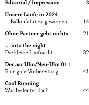 Editorial / Impressum 3 Unsere L ufe in 2024 … Ballonfahrt zu gewinnen 14 Ohne Partner geht nichts 21 … into the nigh...
