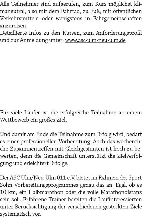 Alle Teilnehmer sind aufgerufen, zum Kurs m glichst klimaneutral, also mit dem Fahrrad, zu Fu , mit ffentlichen Verk...