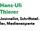 Hans Uli Thierer Journalist, Schriftsteller, Medienexperte