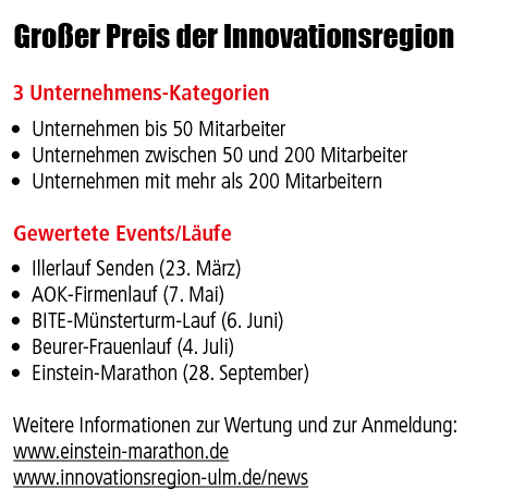 Gro er Preis der Innovationsregion 3 Unternehmens Kategorien • Unternehmen bis 50 Mitarbeiter • Unternehmen zwischen ...