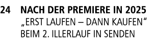 24 Nach der Premiere in 2025 „Erst laufen – dann kaufen“ beim 2. Illerlauf in Senden