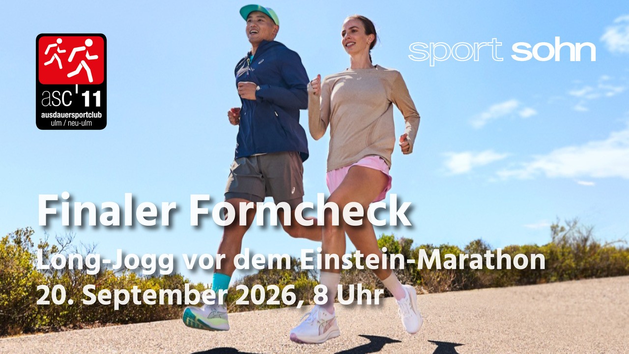 Finaler Formcheck: letzter Long-Jogg vor dem Einstein-Marathon am 20. September