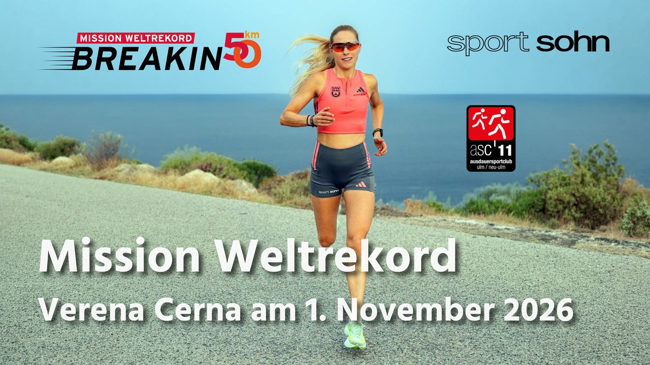 Verena Cerna jagt den Weltrekord! Seid dabei und unterstützt sie! – Breaking 50 – powered by Sport Sohn