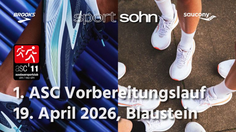 Sei dabei! Erster ASC-Vorbereitungslauf am 19. April in Blaustein