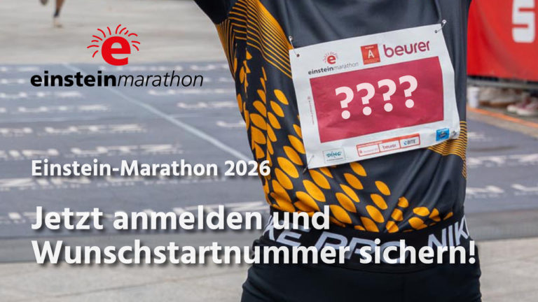 Einstein-Marathon am 27. September 2026 – Jetzt anmelden & Wunschstartnummer sichern!