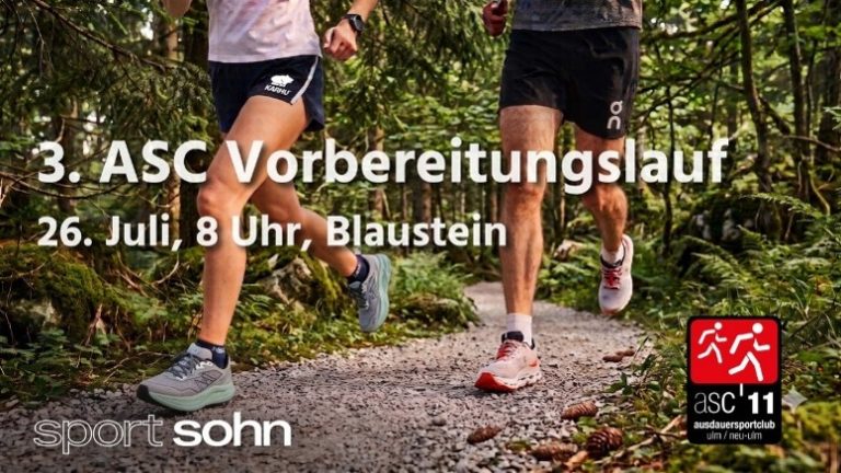 Sei dabei! Dritter ASC-Vorbereitungslauf am 26.Juli in Blaustein