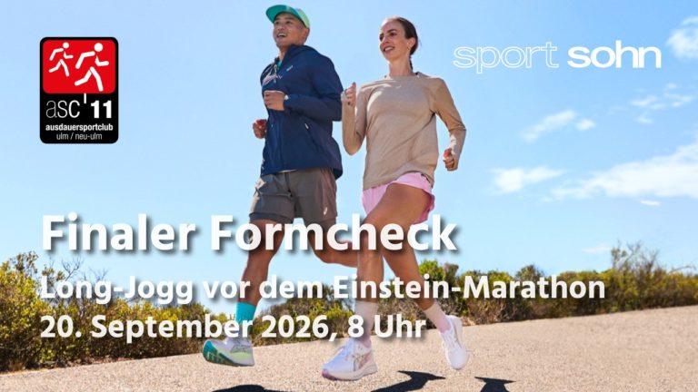 Finaler Formcheck: letzter Long-Jogg vor dem Einstein-Marathon am 20. September